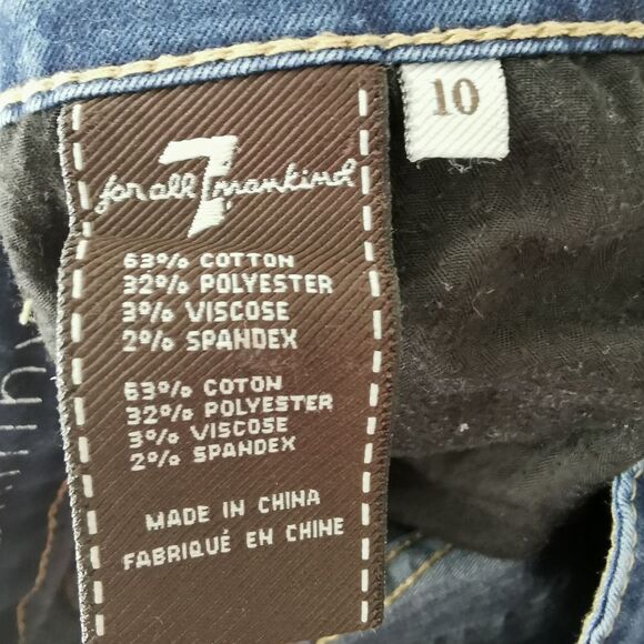 2/$40 7 for all mankind girls skinny jeans size 10 - Picture 5 of 5